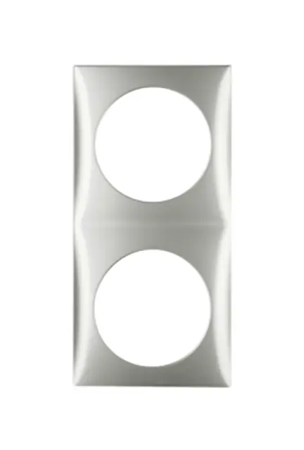 Produktfoto 1 von Berker INTEGRO FLOW Lichtschalterabdeckung Schwarz 2 Ausbrüche H. 110 mm B. 119 mm
