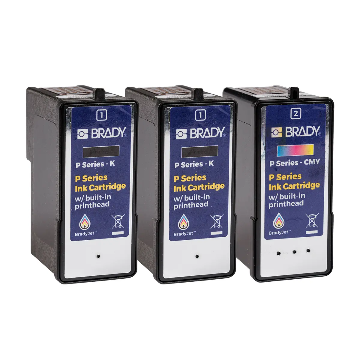 Produktfoto 1 von Brady P-1CMY2K Tintenpatrone für BradyJetTM J7300 Farbetikettendrucker Gelb, Schwarz, Magenta, Zyan