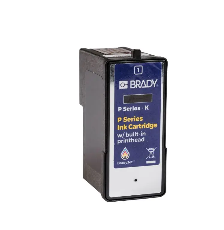 Produktfoto 1 von Brady Etikettendrucker-Rolle B. 40.64 mm für BradyJetTM J7300 Farbetikettendrucker auf Weiß Schwarz