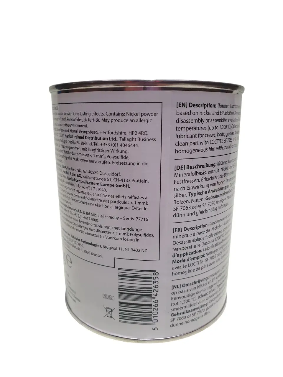 Produktfoto 1 von Loctite Loctite LB 8025 Schmiermittel, Dose 1 L