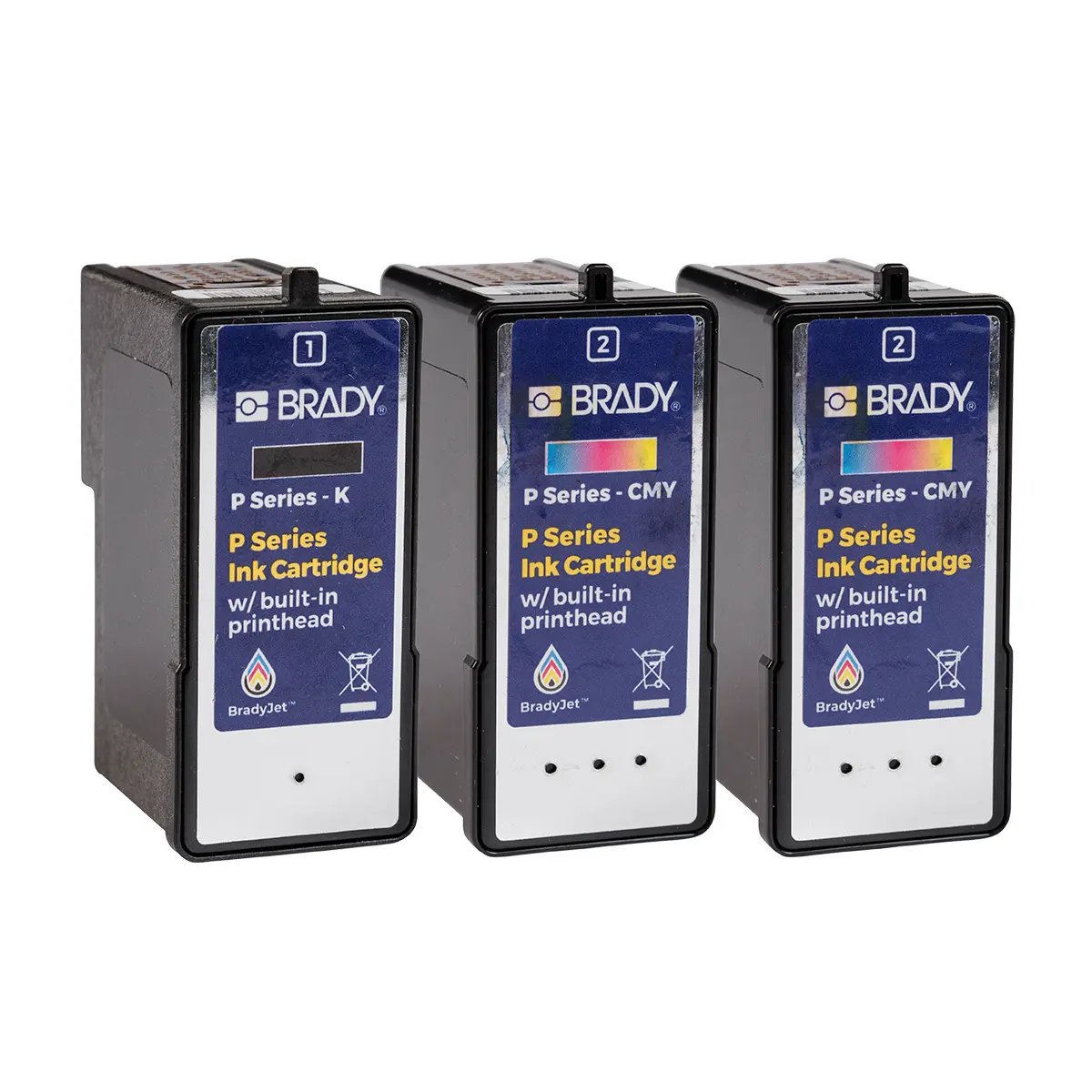 Produktfoto 1 von Brady P-2CMY1K Tintenpatrone für BradyJetTM J7300 Farbetikettendrucker Zyan, Gelb, Schwarz, Magenta