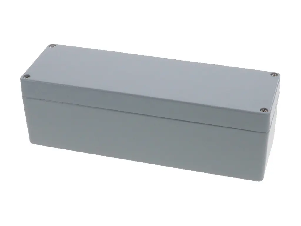 Produktfoto 1 von Molex 93604; Gehäuse; Aluminiumdruckguss; Grau RAL 7001 IP69, IP66 Breite 80 mm Höhe 80 mm Länge 250 mm