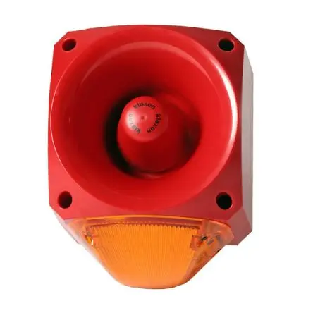 Produktfoto 1 von Klaxon PNC LED, Dauerbetrieb-Licht Signalleuchte 60V Gelb IP66 Feststehend / 120 dB 120 dB @ 1m