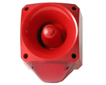 Produktfoto 1 von Klaxon PNC LED, Dauerbetrieb-Licht Signalleuchte 110V Rot IP66 Feststehend / 116 dB 116 dB @ 1m