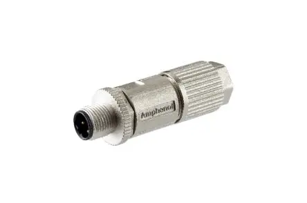 Produktfoto 1 von Amphenol Industrial MSDS M12 Industrie-Rundsteckverbinder Stecker 4-polig Stecker Kabel IP68