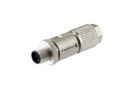Produktfoto 1 von Amphenol Industrial MSDS M12 Industrie-Rundsteckverbinder Stecker 4-polig Stecker Kabel IP68