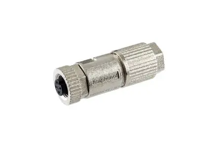 Produktfoto 1 von Amphenol Industrial MSAS M12 Industrie-Rundsteckverbinder Buchse 4-polig Buchse Kabel IP68