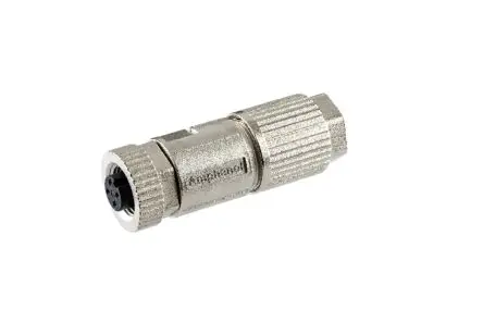 Produktfoto 1 von Amphenol Industrial MSAS M12 Industrie-Rundsteckverbinder Buchse 4-polig Buchse Kabel IP68
