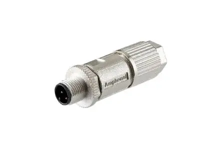 Produktfoto 1 von Amphenol Industrial MSAS M12 Industrie-Rundsteckverbinder Stecker 4-polig Stecker Kabel IP68