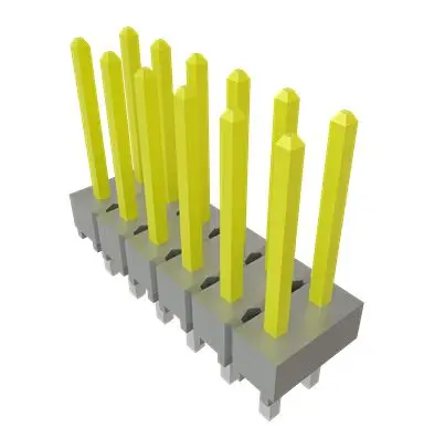 Samtec HTSW Leiterplattenleiste Vertikal, 12-polig / 2-reihig, Raster 2.54 mm Raster Durchsteckmontage, Unisoliert
