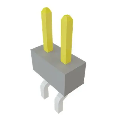 Produktfoto 1 von Samtec MMT Leiterplattenleiste Horizontal, 2-polig / 1-reihig, Raster 2 mm Raster Oberfläche, Unisoliert