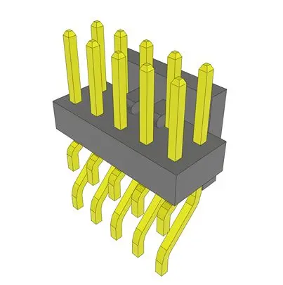 Produktfoto 1 von Samtec MMT Leiterplattenleiste Horizontal, 10-polig / 2-reihig, Raster 2 mm Raster Oberfläche, Unisoliert