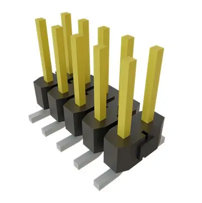 Produktfoto 1 von Samtec TSM Leiterplattenleiste Vertikal, 10-polig / 2-reihig, Raster 2.54 mm Raster Oberfläche, Unisoliert