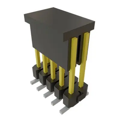 Produktfoto 1 von Samtec TSM Leiterplattenleiste Vertikal, 10-polig / 2-reihig, Raster 2.54 mm Raster Oberfläche, Unisoliert