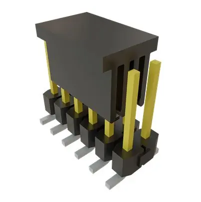Produktfoto 1 von Samtec TSM Leiterplattenleiste Vertikal, 12-polig / 2-reihig, Raster 2.54 mm Raster Oberfläche, Unisoliert