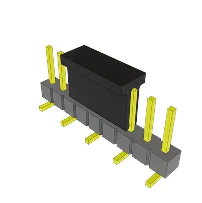Produktfoto 1 von Samtec TSM Leiterplattenleiste Vertikal, 9-polig / 1-reihig, Raster 2.54 mm Raster Oberfläche, Unisoliert