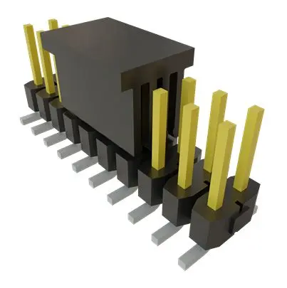 Produktfoto 1 von Samtec TSM Leiterplattenleiste Vertikal, 20-polig / 2-reihig, Raster 2.54 mm Raster Oberfläche, Unisoliert