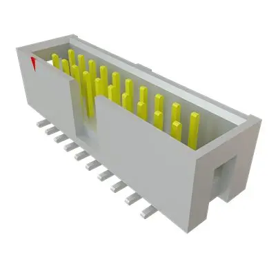 Samtec HTST Leiterplattenleiste gewinkelt, 20-polig / 2-reihig, Raster 2.54 mm Raster Oberfläche, Durchsteckmontage,