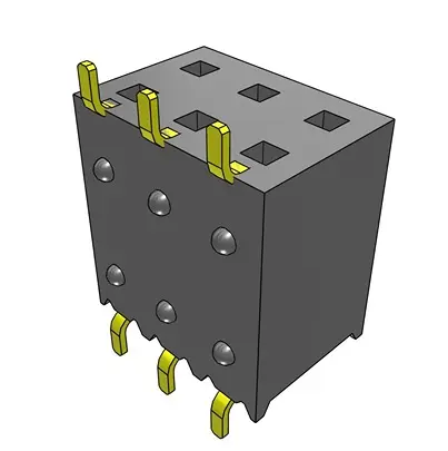 Produktfoto 1 von Samtec SSM Leiterplattenbuchse Horizontal Oberfläche 6-polig / 2-reihig, Raster 2.54 mm SMD