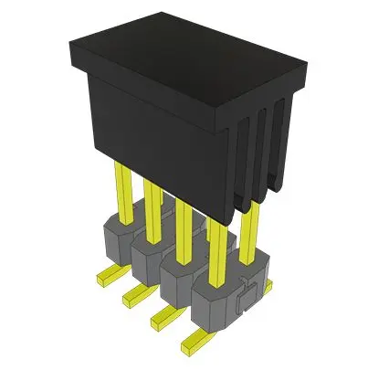 Produktfoto 1 von Samtec TSM Leiterplattenleiste Vertikal, 8-polig / 2-reihig, Raster 2.54 mm Raster Oberfläche, Unisoliert