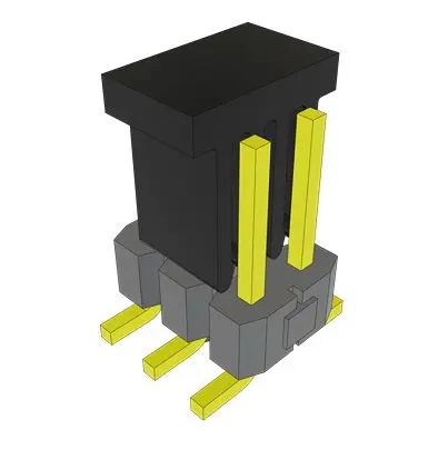 Produktfoto 1 von Samtec TSM Leiterplattenleiste Vertikal, 6-polig / 2-reihig, Raster 2.54 mm Raster Oberfläche, Unisoliert