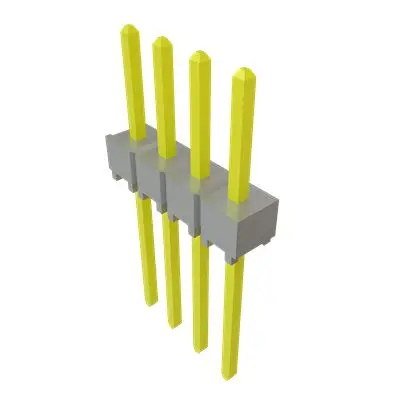 Samtec TSW Leiterplattenleiste Gerade, 4-polig / 1-reihig, Raster 2.54 mm Raster Durchsteckmontage, Unisoliert