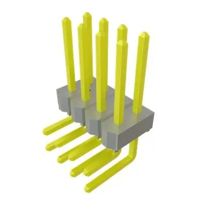 Samtec TSW Leiterplattenleiste gewinkelt, 8-polig / 2-reihig, Raster 2.54 mm Raster Durchsteckmontage, Unisoliert