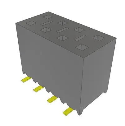 Produktfoto 1 von Samtec SSM Leiterplattenbuchse Vertikal Oberfläche 8-polig / 2-reihig, Raster 2.54 mm SMD