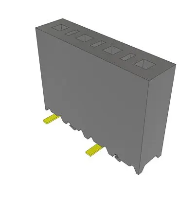 Produktfoto 1 von Samtec SSM Leiterplattenbuchse Vertikal Oberfläche 4-polig / 1-reihig, Raster 2.54 mm SMD