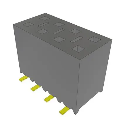 Produktfoto 1 von Samtec SSM Leiterplattenbuchse Vertikal Oberfläche 8-polig / 2-reihig, Raster 2.54 mm SMD