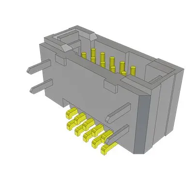Samtec TFM Leiterplattenleiste Horizontal, 10-polig / 2-reihig, Raster 1.27 mm Raster Durchsteckmontage und