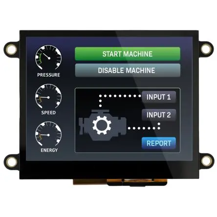 Produktfoto 1 von NEWHAVEN DISPLAY INTERNATIONAL Farb-LCD 3.5 Zoll HDMI, 640 x 480 Pixel, 72.48 x 55.36 mm LED