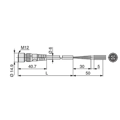 Produktfoto 1 von SMC EX500 Kabel für EX500 Schnittstelleinheit 1 x Netzteil Eingang / 1 x Stromversorgung des Ventils Ausgang 24 V DC