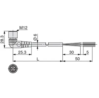 Produktfoto 1 von SMC EX500 Kabel für EX500 Schnittstelleinheit 1 x Netzteil Eingang / 1 x Stromversorgung des Ventils Ausgang 24 V DC