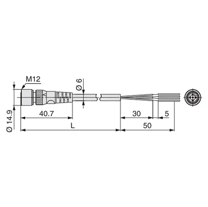 Produktfoto 1 von SMC EX500 Kabel für EX500 Schnittstelleinheit 1 x Netzteil Eingang / 1 x Stromversorgung des Ventils Ausgang 24 V DC