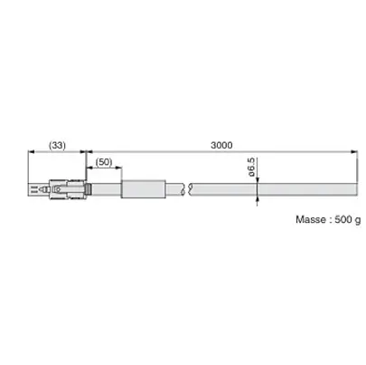 Produktfoto 1 von SMC LEC Pneumatik-Instrumentenzubehör LEC-MR-D05UDL3M Kabel für LECSB2-T, LECSN2-T, LECSS2-T