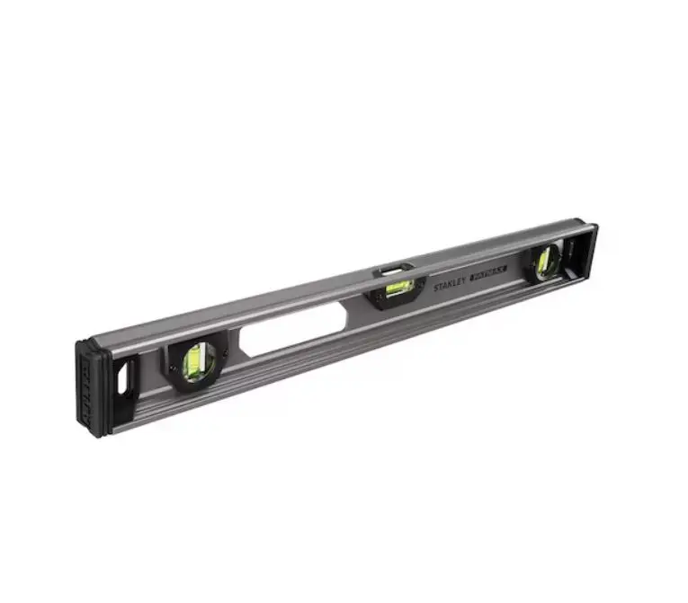 Produktfoto 1 von Stanley Wasserwaage und Neigungsmesser, Typ I-Beam, 60 cm Kalibriert, Rahmen Aluminium, 2 Libelle/n, 0.5 mm/m