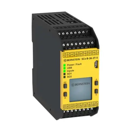 Produktfoto 1 von Bernstein AG SCX Sicherheitssteuerung 26 Eingänge / 2 Ausgänge 24V dc LCD