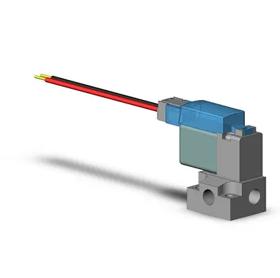 Produktfoto 1 von SMC V100 Pneumatik-Magnetventil 3/2 M5 x 0,8, Elektromagnet-betätigt 12V dc