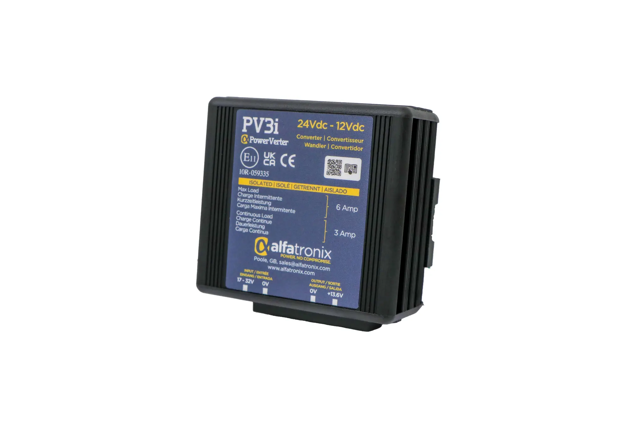 Produktfoto 1 von Alfatronix Ltd DDI DC/DC-Wandler 36W 24 V DC IN, 12V dc OUT / 6A Clip-Befestigung