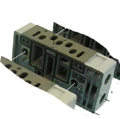 Produktfoto 1 von SMC Befestigungszubehör für pneumatisches Ventil MBS7040-02F Serie MBS7040