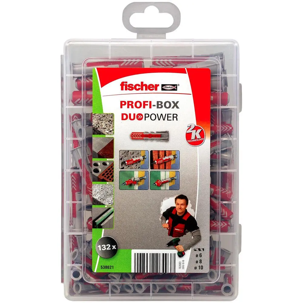 Produktfoto 1 von Fischer Fixings Hohlraumbefestigungskit Typ Wandstopfen 132-Stk