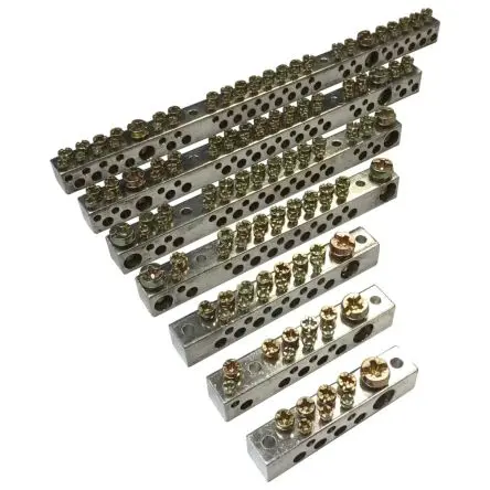 Produktfoto 1 von nVent ERICO, Neutral Double Busbar Reihe Stromschiene, Aluminium, Neutral Double Busbar Reihe