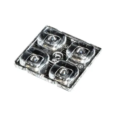 Produktfoto 1 von Ledil Strada 2x2 LED Linse 1-LEDs Vierkant aus Polymethylmethacrylat Fledermausflügel, Klar 171 ° x 6.9 mm
