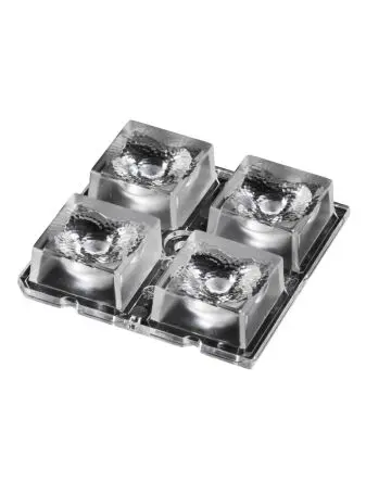 Produktfoto 1 von Ledil HB 2x2 LED Linse 1-LEDs Vierkant aus Polymethylmethacrylat Breit, Klar 25 ° x 10.4 mm