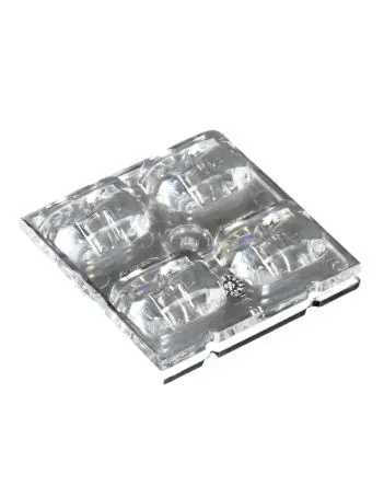 Produktfoto 1 von Ledil Strada 2x2 LED Linse 1-LEDs Vierkant aus Polymethylmethacrylat Fledermausflügel, Klar x 11.78 mm