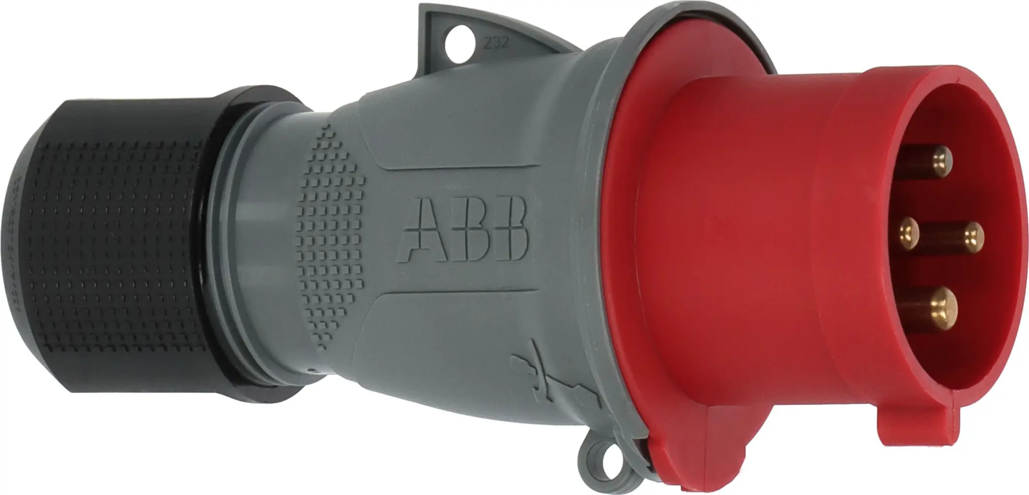 Produktfoto 1 von brennenstuhl 1050 Leistungssteckverbinder Rot 3P+PE, 415V, Kabel Gerade IP44 32A