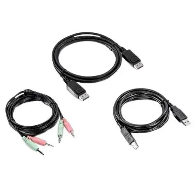 Produktfoto 1 von Trendnet KVM Kabel, 3,5 mm Klinkenstecker, DisplayPort / Stecker, 3,5 mm Klinkenstecker, DisplayPort, USB B / Stecker,
