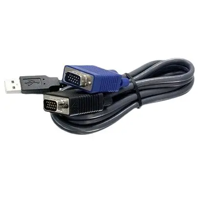 Produktfoto 1 von Trendnet KVM Kabel, USB / Stecker, VGA / Stecker, Schwarz, 15 ft