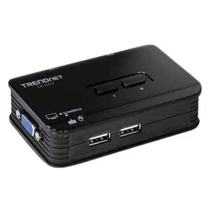 Produktfoto 1 von Trendnet KVM-Switch 2-Port 2 Videoausgänge SVGA, VGA 2 Displays USB 2048 x 1536 pixel